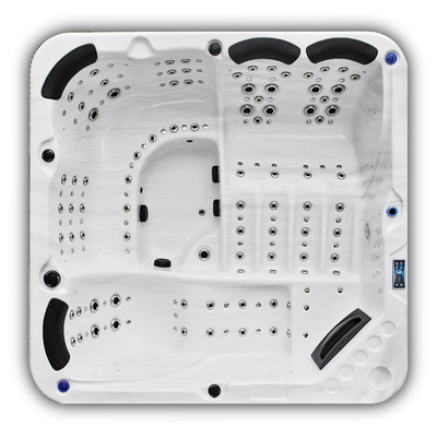 6 Orang Acrylic Freestanding Massage Hot Tub Outdoor Whirlpool Spa Bathtub Dengan 3 Kursi & 3 Kursi