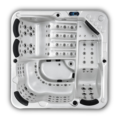 6 Orang Acrylic Freestanding Massage Hot Tub Outdoor Whirlpool Spa Bathtub Dengan 3 Kursi & 3 Kursi