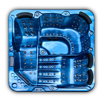 6 Orang Acrylic Freestanding Massage Hot Tub Outdoor Whirlpool Spa Bathtub Dengan 3 Kursi & 3 Kursi
